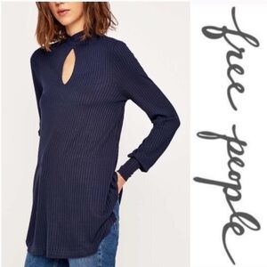 NWT We the Free by Free People Copa Banana Ribbed Keyhole Tunic